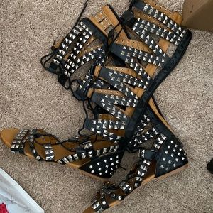 Studded gladiator sandals